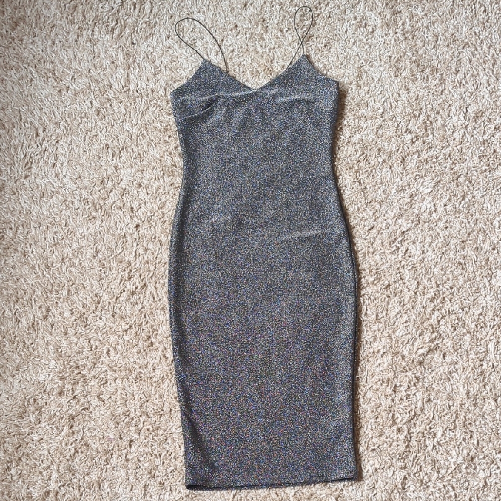 Elegant Black Glitter Dress